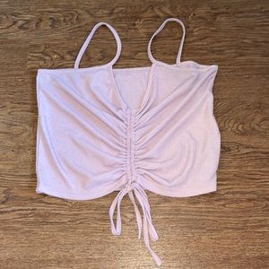 Shein Mauve Scrunched Crop top